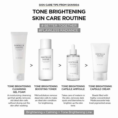 [SKIN1004 Official Shop] Tone Brightening Set | Gel Foam + Toner + Niacinamide Ampoule + Cream , Reduces Dark Spots