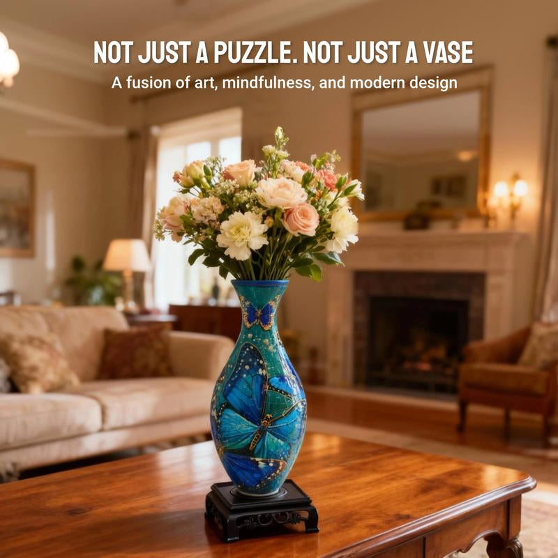 SLOOPYHLA 3D Puzzle Flower Vase – 160-Piece DIY Fun for Home & Office Decor Crafts Crafts