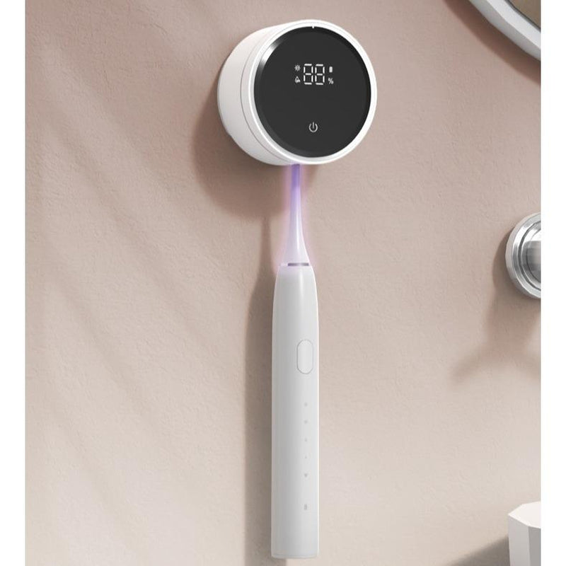 Toothbrush Sterilizer with UV-C and UVA Cleaning, LED Smart Screen, and Air Drying - Light