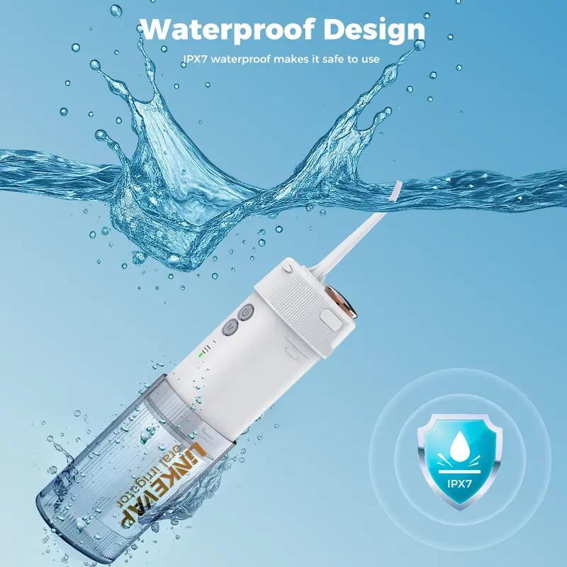 LINKEVAP Cordless Water Dental Flosser – Rechargeable Oral Irrigator for Deep Cleaning & Gum Care at Home or Travel