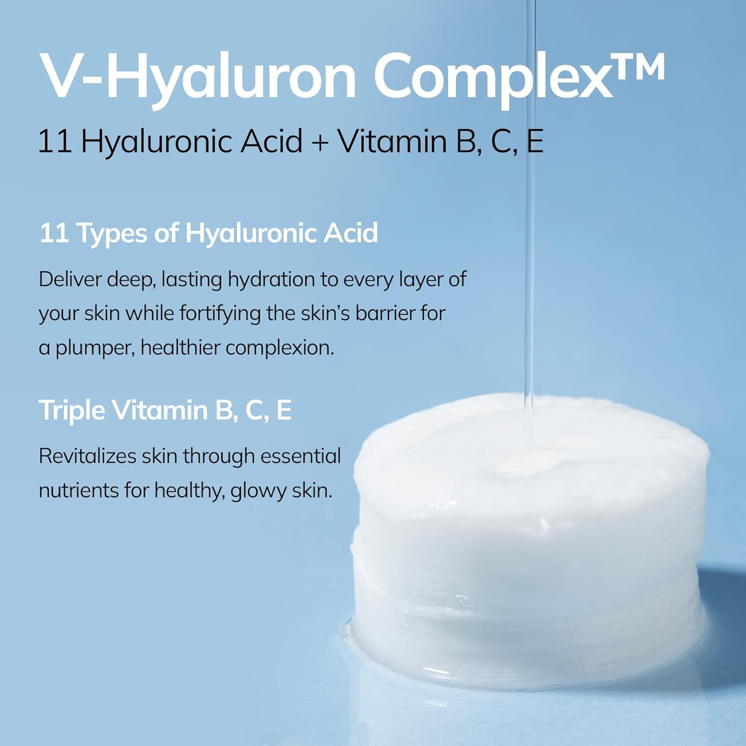 MERZY V-Hyaluron Moisture Toner Pad 60 Count, Vegan, Paraben & Fragance-Free Korean Skin Care