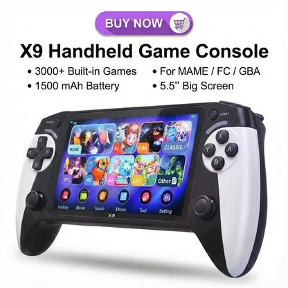 X9 Handheld Game Console, Rechargeableportable Game Console with Built-In 10 Emulatorgames,Handheld Game Console for Home &Travel,Protective,Gaming Products,Controllergrips,Durability Консоль Gameboy Overstockcollectibles Game Stick Pro