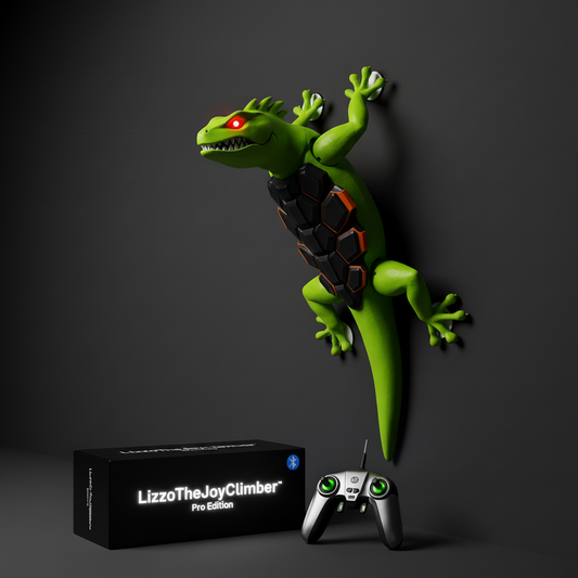 Wall Climbing Lizard, Wall Crawler Robot Gecko Remote Control Toy with LED Eyes, Floor Ceiling Crawling Electric Lizard Rc Car Toy for Boys Girls Ages 3+