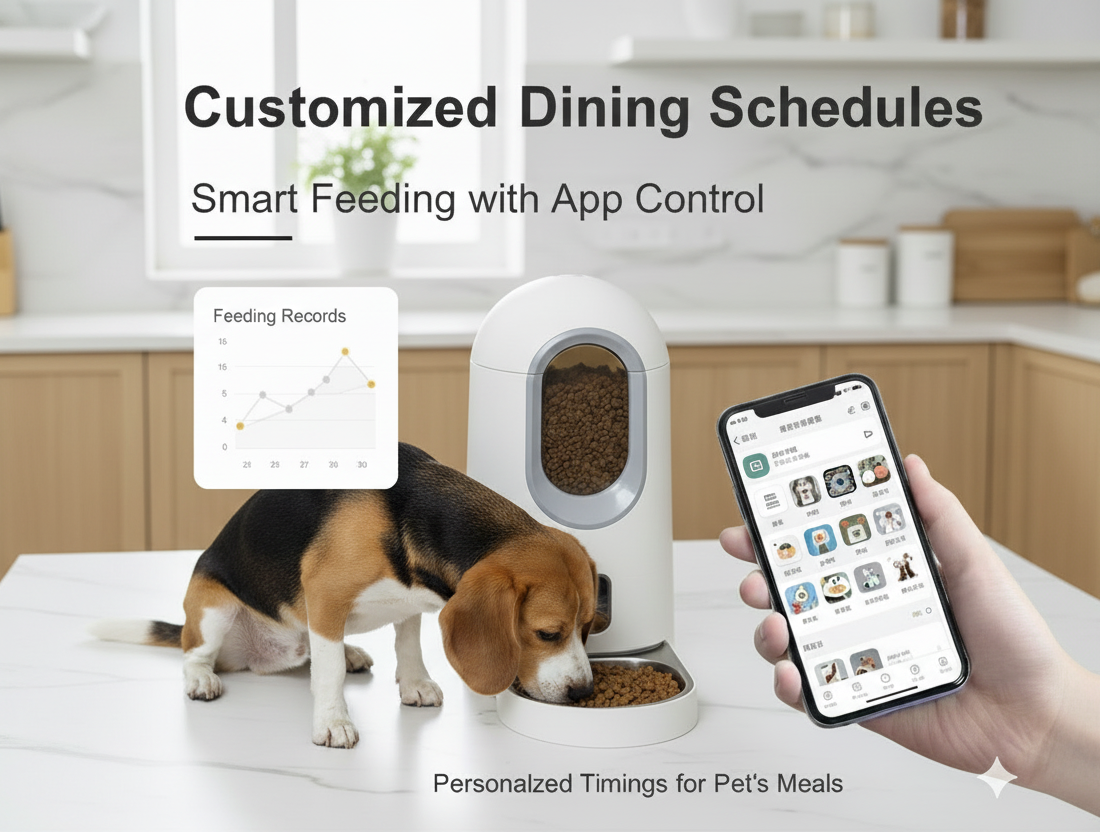 HEYBO Automatic Cat Feeder Timed Cat Food Dispenser Wifi with APP Control for Remote