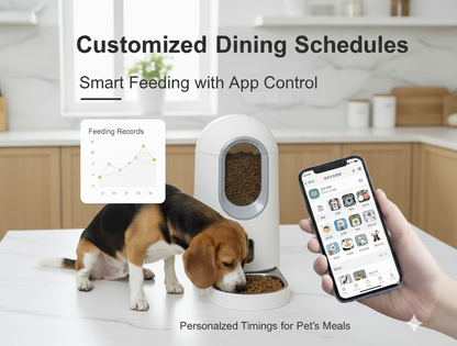 HEYBO Automatic Cat Feeder Timed Cat Food Dispenser Wifi with APP Control for Remote