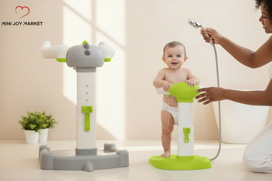Baby Bathtub with Shower Stand Support | Anti-Pinch Soporte Para Bañera De Bebé, Adjustable Shower Tower & Anti-Slip for Toddler Standing up Themselves,Ideal Gift for Infants 8-36 Months, Find Your Jun #Dealsforyoudays