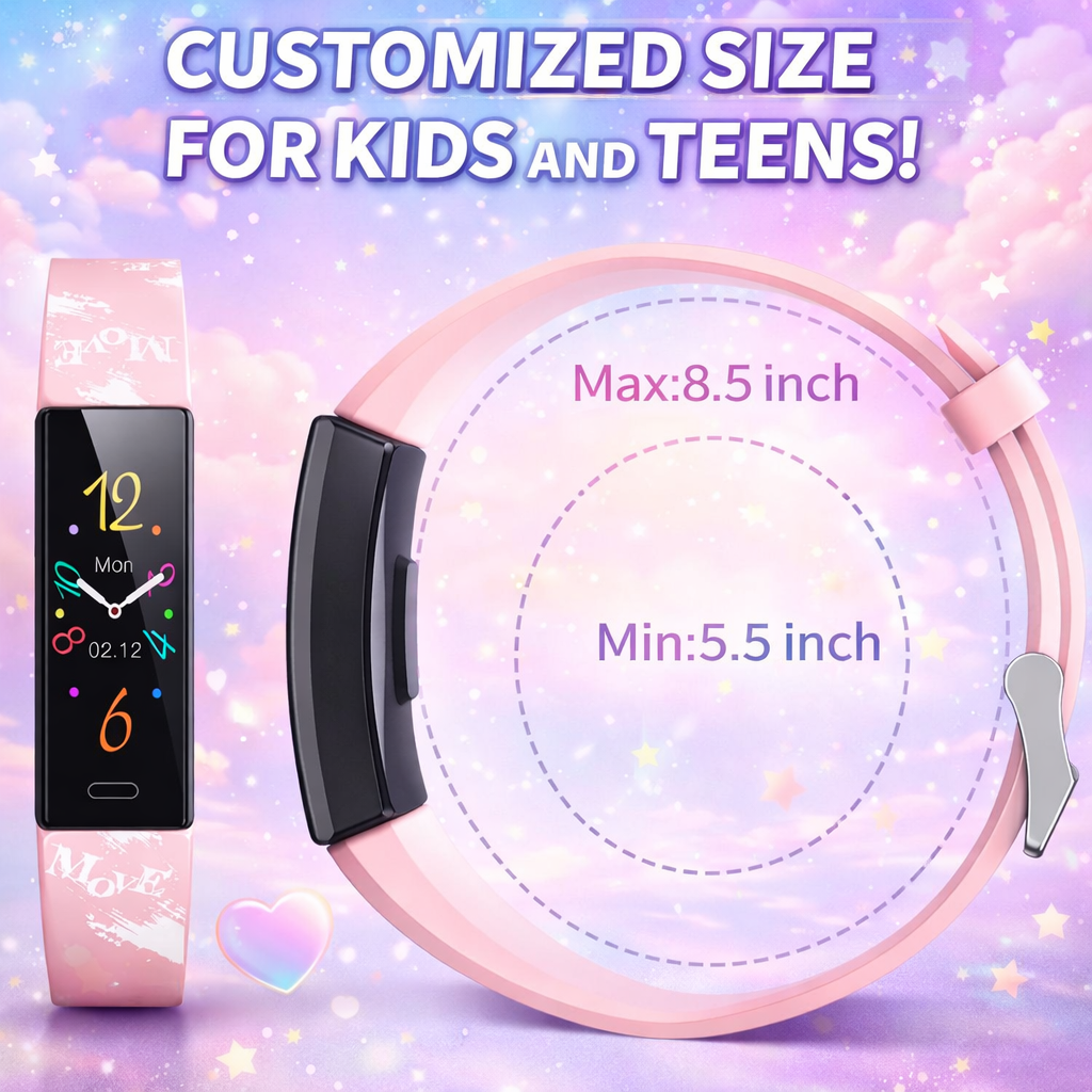 Kids Watch Fitness Tracker, Fitness Watches for Kids, Activity Tracker with Pedometers, Stopwatch, IP68 Waterproof, 11 Sport Modes Smart Watch for Kids Age 6-16 Years Old