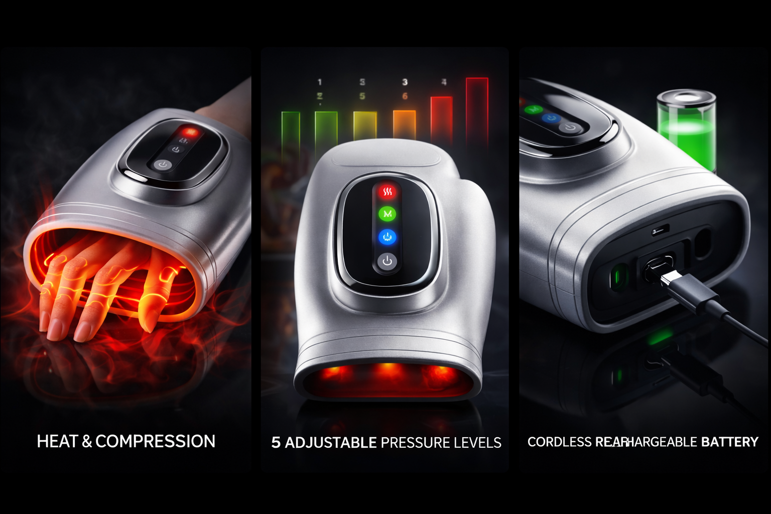 Hand Joy Massager Pro Edition – Experience Ultimate Relaxation with Our Cordless Electric Hand Massager Featuring Soothing Heat & Gentle Compression