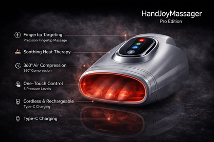 Hand Joy Massager Pro Edition – Experience Ultimate Relaxation with Our Cordless Electric Hand Massager Featuring Soothing Heat & Gentle Compression