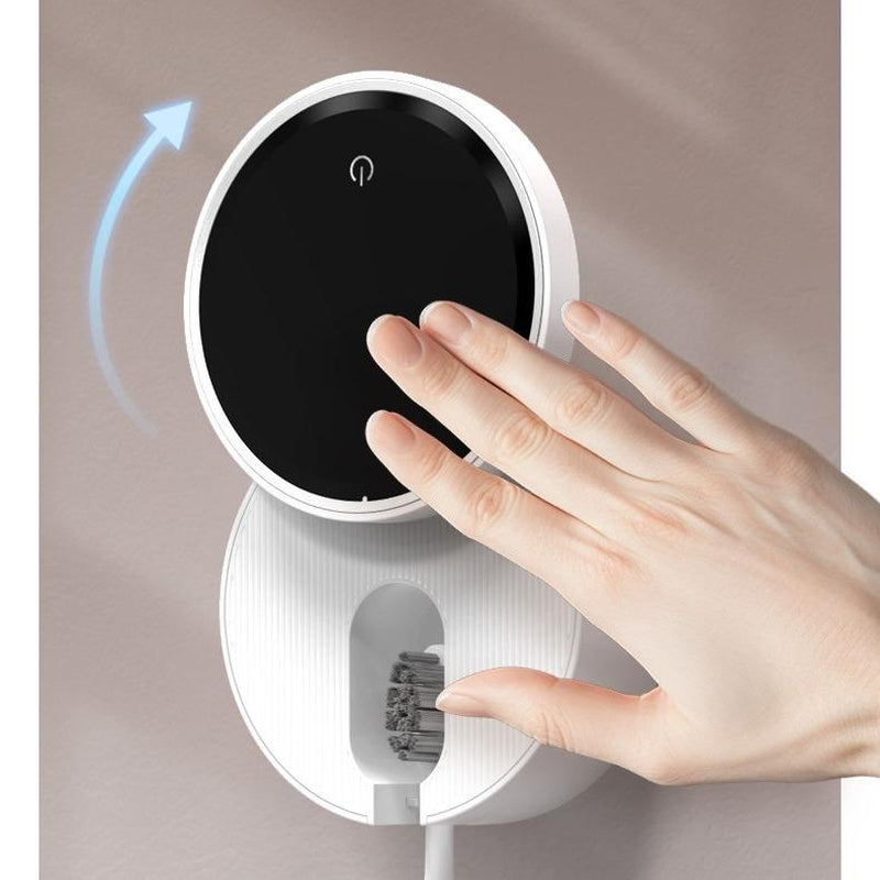 Toothbrush Sterilizer with UV-C and UVA Cleaning, LED Smart Screen, and Air Drying - Light