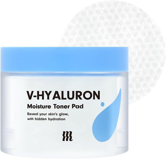 MERZY V-Hyaluron Moisture Toner Pad 60 Count, Vegan, Paraben & Fragance-Free Korean Skin Care