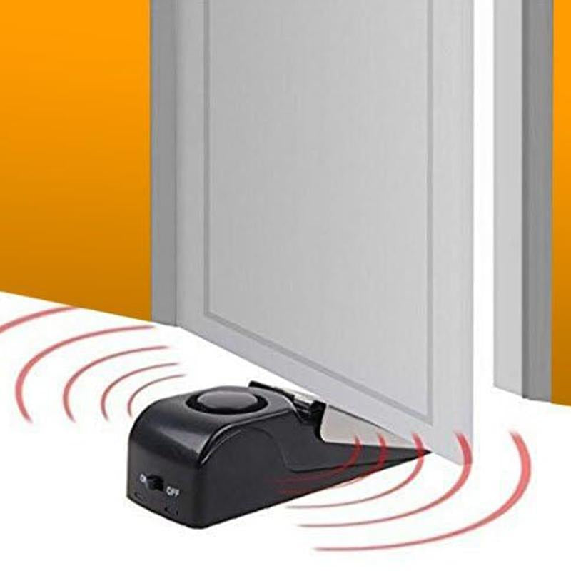 Door Stopper Security Alarm, Battery Required Portable Entrance Alert Door Stop Alarm for Travel Home Apartment House, Motion Sensor, Safety (Without Battery), Mini Travel Products, Traveling Gadgets, Wireless Indoor Security, Personal Safety Alarm