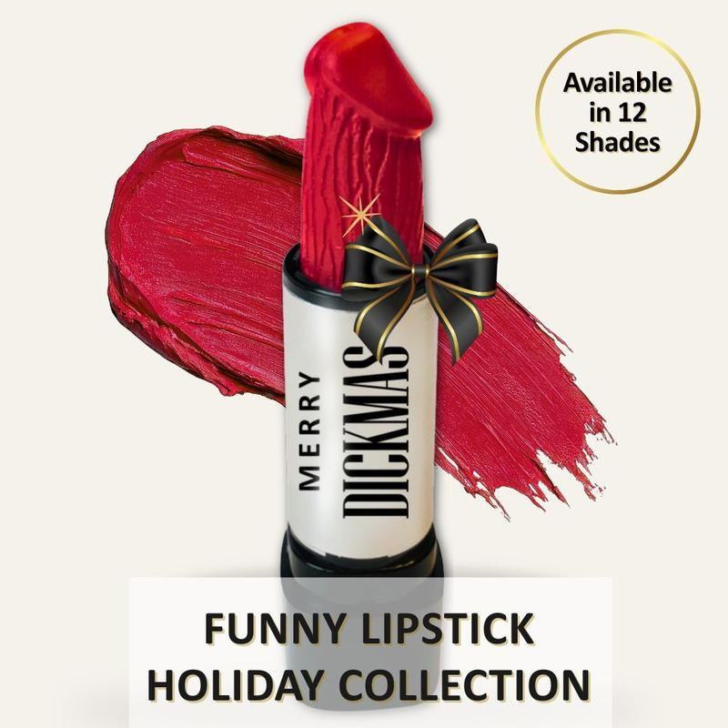 Funny Lipstick Holiday Collection | Flirty, Long-Lasting, Hydrating Lipstick Set | Bold Color, Festive Finish & Perfect Holiday Gift for Women | Stocking Stuffer & White Elephant Idea | Paraben-Free