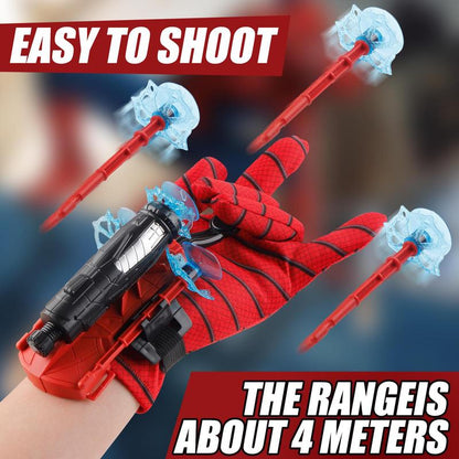 Spider Web Shooters Wrist Launcher Toys for Kids with Hero Gloves Spider Hero Cosplay Costume Prop Launcher Wrist Toy Gift for Boys Girls Ages 5-7 Outdoor Fun Toys