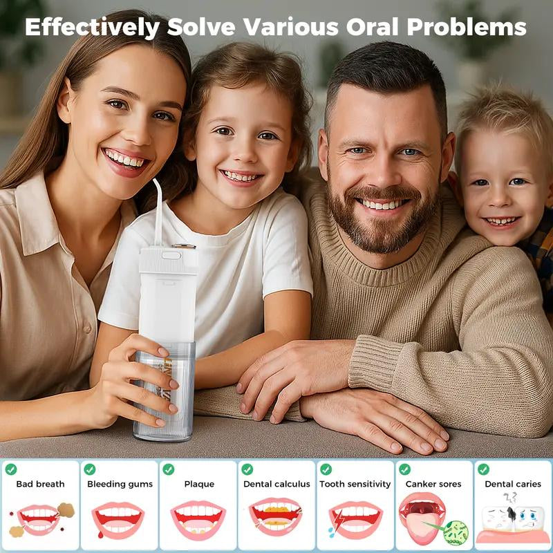 LINKEVAP Cordless Water Dental Flosser – Rechargeable Oral Irrigator for Deep Cleaning & Gum Care at Home or Travel