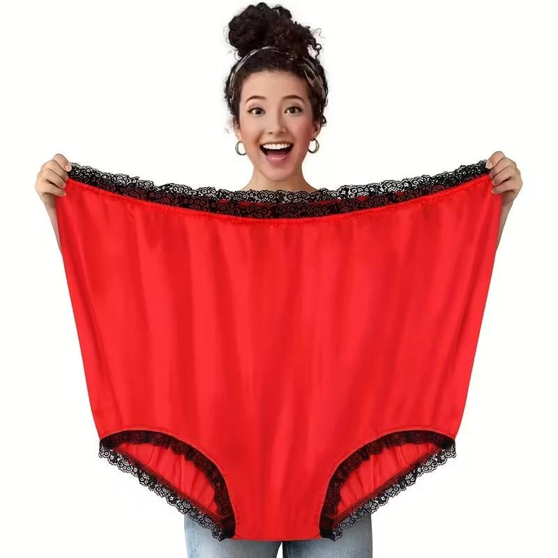 Funny Giant Adult Prank Gift Panties, Leopard Print Lace Trim, Unisex Joke Gift, Super Large Novelty Granny Underwear, Party Pranks