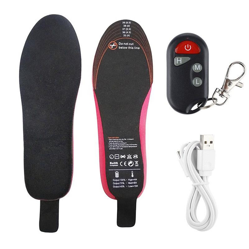 Stay Warm This Winter with Our USB Rechargeable Three-Speed Electric Heating Insoles - Perfect for Skiing and Outdoor Adventures!