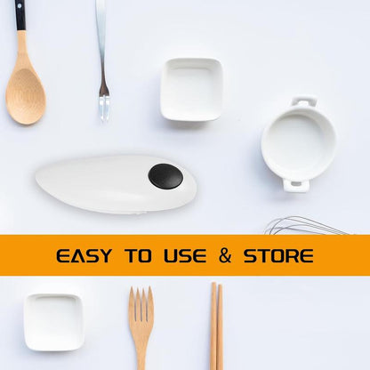 One Touch Electric Can Opener Fits Almost All Can Sizes for Seniors with Arthritis, Hand Held Battery Operated Can Opener with Smooth Edge, Food Safe Kitchen Gadgets Automatic Can Opener for Kitchen（White）