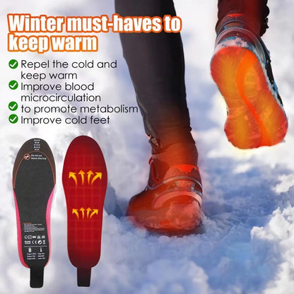 Stay Warm This Winter with Our USB Rechargeable Three-Speed Electric Heating Insoles - Perfect for Skiing and Outdoor Adventures!