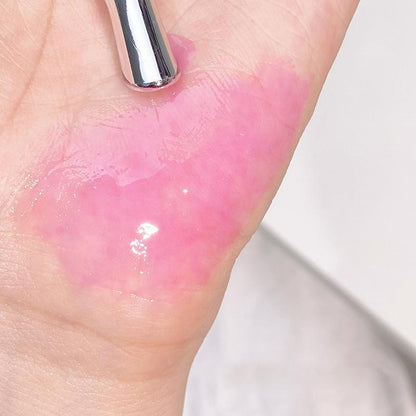 Peach Flavor Lip Serum, 2 Counts/Set Moisturizing Lightweight Non-Greasy Lip Oil, Hydrating Lip Care Product for Women & Girls