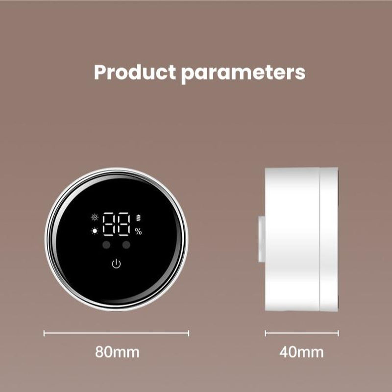 Toothbrush Sterilizer with UV-C and UVA Cleaning, LED Smart Screen, and Air Drying - Light