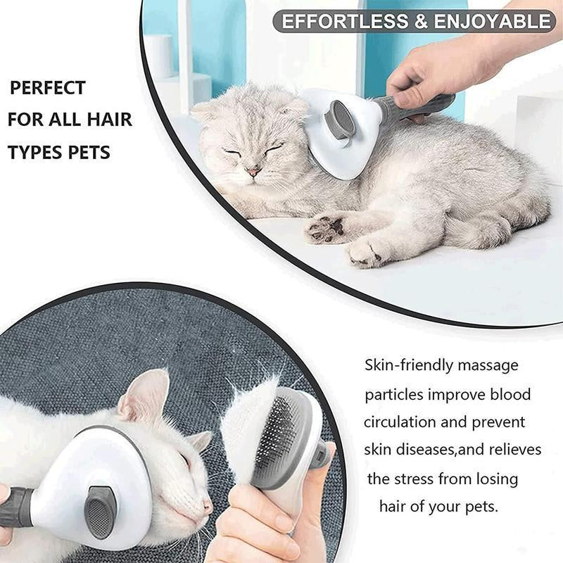 Pet Grooming Brush, Cat & Dog Hair Removal Massage Comb, Pet Grooming Tool for Removing Loose and Tangled Hairs, Pet Products, Valentine'S Day Gift