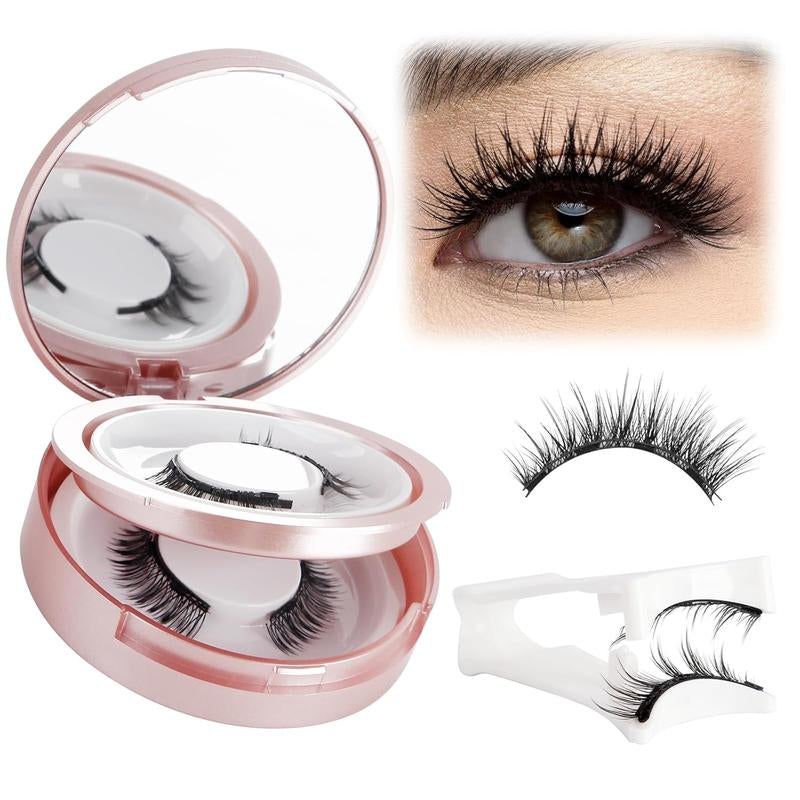 4 Pairs Magnetic Eyelashes Natural Look Kit False Eyelashes No Glue Needed - Reusable False Eyelashes Soft Magnetic Eyelashes Easy to Wear and Remove Use at Home