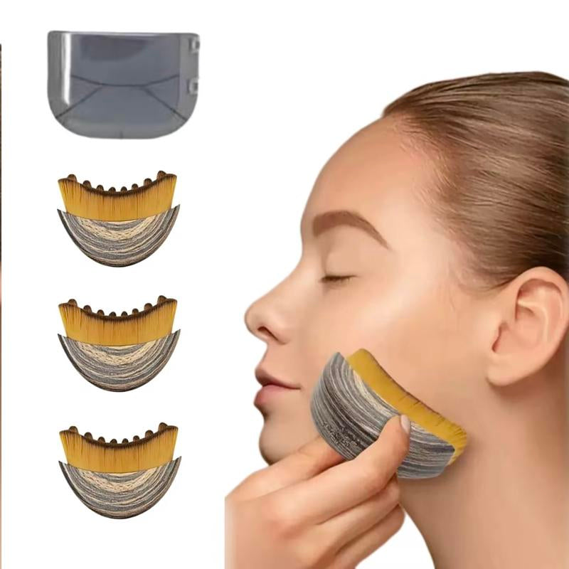 Lymphatic Drainage Face Brush – Jawline & Chin Sculpting Dry Brushing Massager for Facial Fatigue Relief, Ergonomic Design for Precise Skin Fit (1PCS)