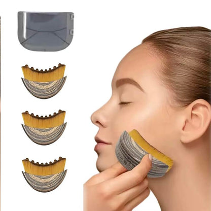 Lymphatic Drainage Face Brush – Jawline & Chin Sculpting Dry Brushing Massager for Facial Fatigue Relief, Ergonomic Design for Precise Skin Fit (1PCS)