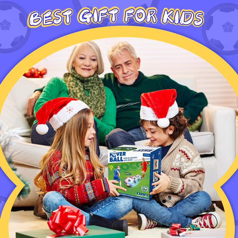 2 Pack Hover Soccer Ball for Kids Indoor Toys for Boys Age 6, 7, 8, 9, 10, 11, 12 Year Old, Boy Birthday Gifts, Rechargeable Air Floating Soccer Toy with LED Lights Foam Bumper