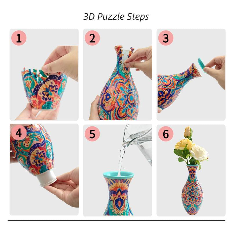 SLOOPYHLA 3D Puzzle Flower Vase – 160-Piece DIY Fun for Home & Office Decor Crafts Crafts