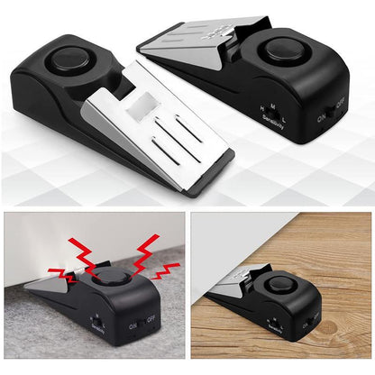 Door Stopper Security Alarm, Battery Required Portable Entrance Alert Door Stop Alarm for Travel Home Apartment House, Motion Sensor, Safety (Without Battery), Mini Travel Products, Traveling Gadgets, Wireless Indoor Security, Personal Safety Alarm